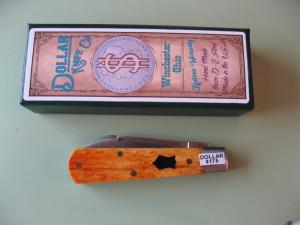  DOLLAR KNIFE COMPANYCOOPER CUTLERY JACK ORANGE SMOOTH BONE