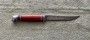 Boker USA 128 4 Hunting Knife Wood Handle