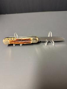 Vintage Hubertus 7.75" Leverlock multi-tool pocket knife