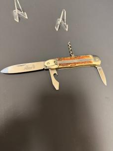Vintage Hubertus 7.75" Leverlock multi-tool pocket knife