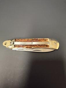 Vintage Hubertus 7.75" Leverlock multi-tool pocket knife
