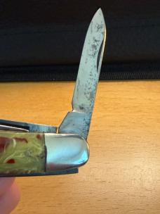 1930s Era Imperial Providince RI Synthetic Handled Dogleg Pocket Knife