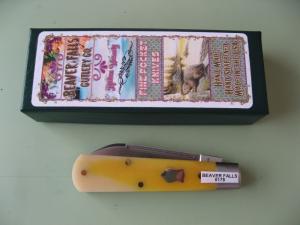 BEAVER FALLS CUTLERTCOOPER CUTLERY JACK SMOOTH YELLOW BONE