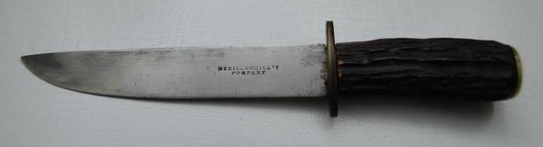 Meriden Cutlery Company (Southington) In Very Good Condition Dark Brown Antler Covers 7 1/2" (186)