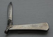 Unmarked Pocket Knife In Very Good Condition With Steel Covers 1 3/4