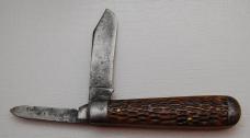 Schrade In Very Good Condition With Brown Bone Covers 3 3/8" Long (212)