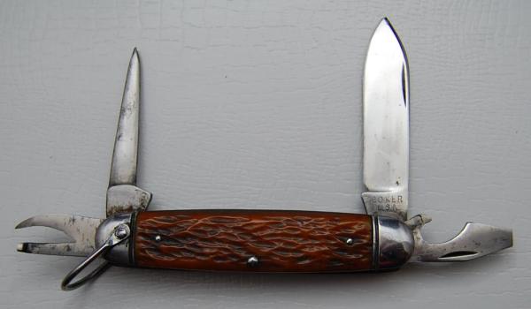 Boker Unofficial Scout With Brown Bone Covers 3 5/8" Long (44)