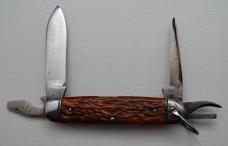 Boker Unofficial Scout With Brown Bone Covers 3 5/8" Long (44)