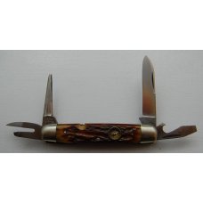Cattaraugus In Excellent Condition With Brown Jigged Bone Covers 3 5/8" Long (513)