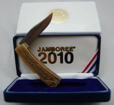 BSA 2010 Jamboree Knife from Northwest Territories In Mint Condition With Brass Covers 3 7/8" (586)