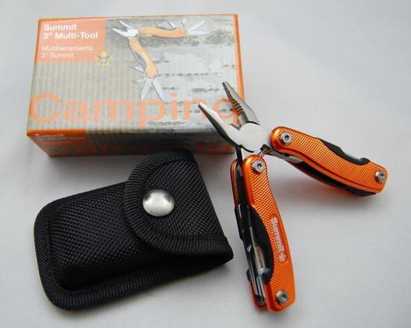 Official BSA Boy Scout Pocket Knife In Mint Condition With Orange Knurled Steel Covers 3" Long (590)