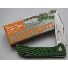 Official BSA Boy Scout Pocket Knife In Mint Condition With Green Rubber Covers 3 3/8" Long (595)