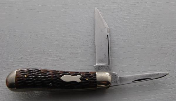 Hibbard Spencer Bartlett In Very Good Condition With Brown Jigged Bone Covers 3 1/2" Long (607)