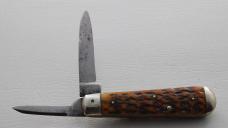 Occident Cutlery Company In Very Good Condition With Brown Jigged Bone Covers 3 3/8" Long (666)