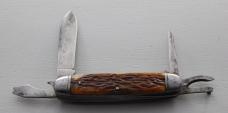 Camillus In Very Good Condition With Brown Jigged Bone Covers 3 3/4