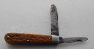Voos In Excellent Condition With Brown Jigged Bone Covers 3 1/2" Long (684)