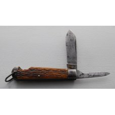 Pal Cutlery Company In Very Good Condition With Brown Jigged Bone Covers 3 3/8" Long (687)