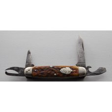 Remington In Good Condition With Brown Jigged Bone Covers 3 3/4" Long (689)