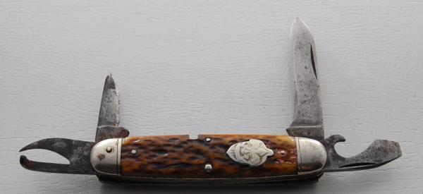 Remington In Good Condition With Brown Jigged Bone Covers 3 3/4" Long (689)