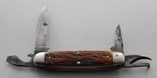Remington In Good Condition With Brown Jigged Bone Covers 3 3/4" Long (689)