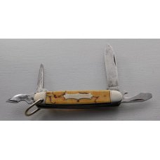 Dictator Unofficial Scout Knife In Excellent Condition W/Light Brown Mottled Synthetic Covers (707)
