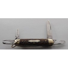 Finedge Unofficial Scout Pocket Knife In Excellent Condition With Brown Jigged Bone Covers (715)