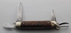 Finedge Unofficial Scout Pocket Knife In Excellent Condition With Brown Jigged Bone Covers (715)