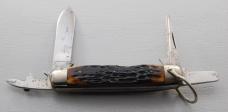 Robeson Unofficial Scout Pocket Knife In Excellent Condition With Brown Jigged Bone Covers (722)