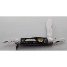 Colonial Unofficial Scout Pocket Knife In Excellent Condition W/Black Jigged Synthetic Covers (725)