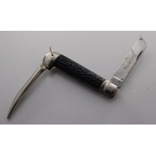 Richards Unofficial Scout Pocket Knife In Excellent Condition With Black Jigged Bone Covers (732)