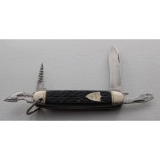 Camillus Unofficial Scout Pocket Knife In Excellent Condition WBlack Jigged Synthetic Covers 739