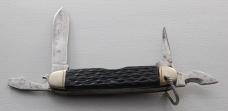 Camillus Unofficial Scout Pocket Knife In Excellent Condition W/Black Jigged Synthetic Covers (739)
