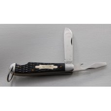 Ikco Unofficial Scout Pocket Knife In Excellent Condition With Black Jigged Synthetic Covers (742)