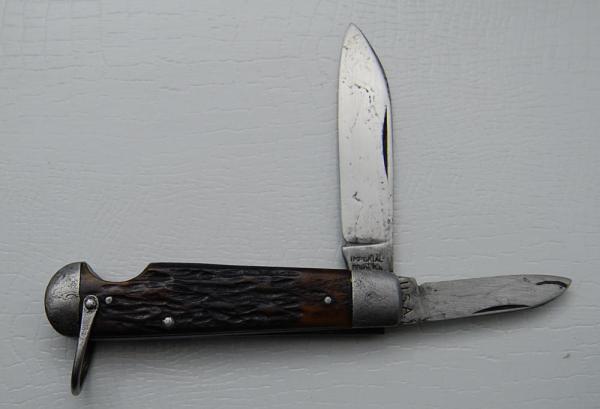 Imperial In Good Condition With Brown Bone Covers 3 3/8 Imperial In Good Condition With Brown Bone Covers 3 3/8