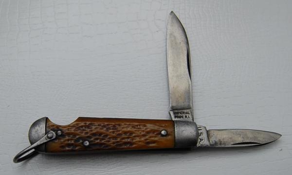 Imperial In Very Good Condition With Brown Bone Covers 3 3/8 Imperial In Very Good Condition With Brown Bone Covers 3 3/8