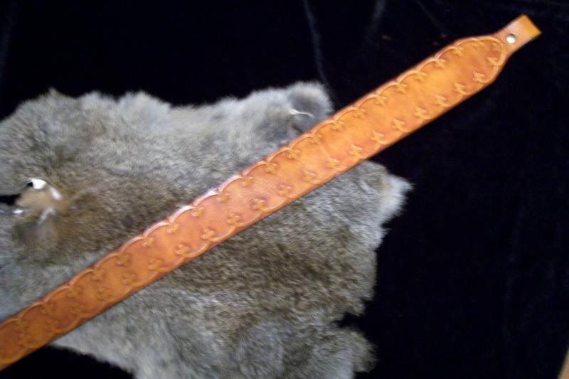 Custom Leather Rifle Sling / Shotgun Sling Custom Tooling