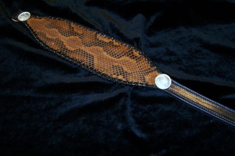 Custom Leather Rifle Sling / Shotgun Sling Custom Python skin