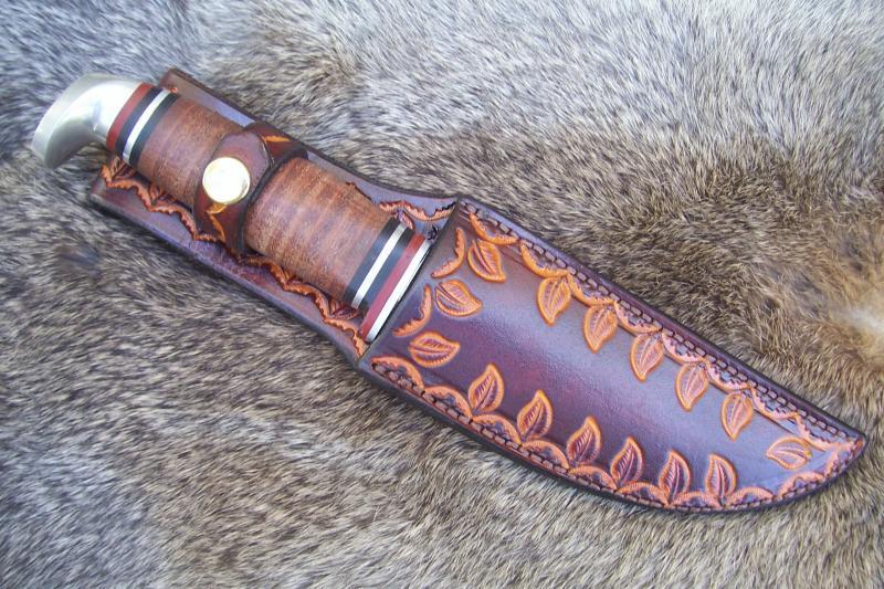 Handmade Leather Knife Sheath 5 Fixed Blades