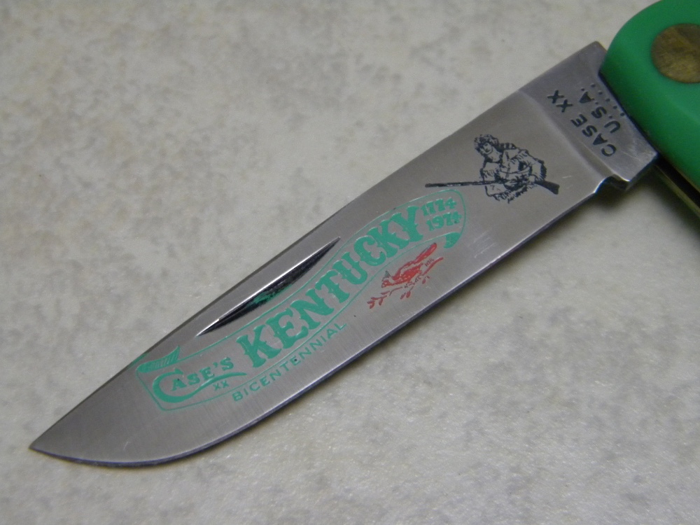 Case XX USA 1974 Green G137 Kentucky Bicentennial Knife in Box