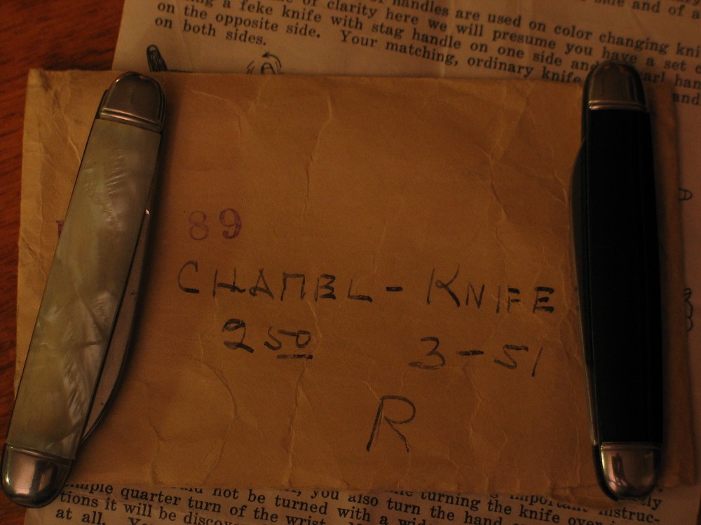 vintage trick knives with instructions