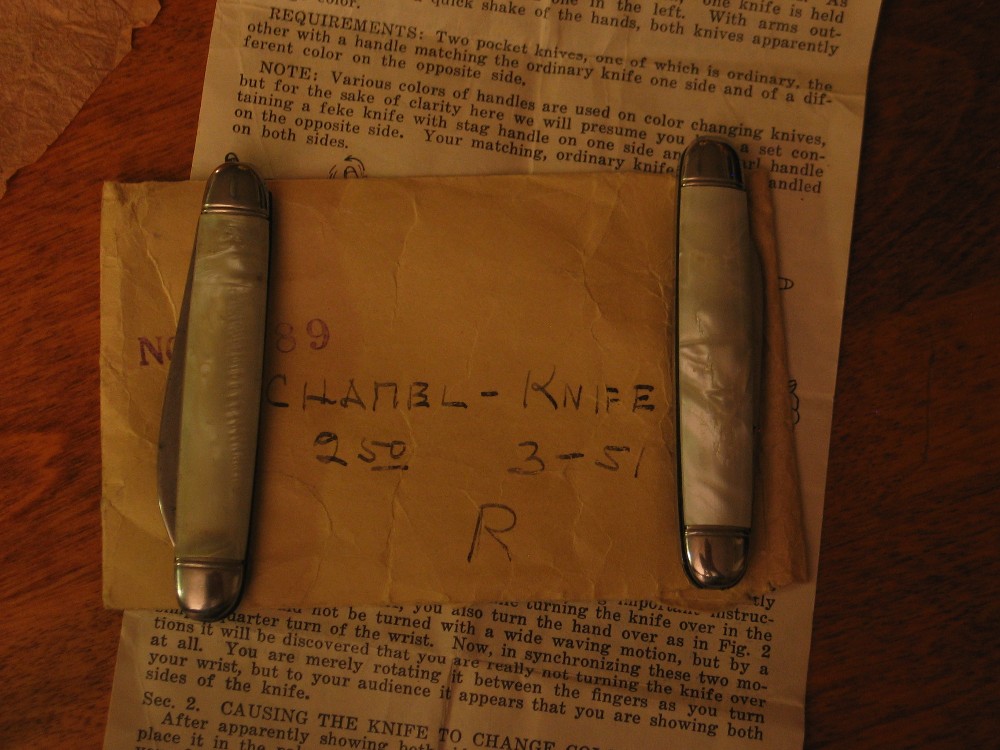 vintage trick knives with instructions