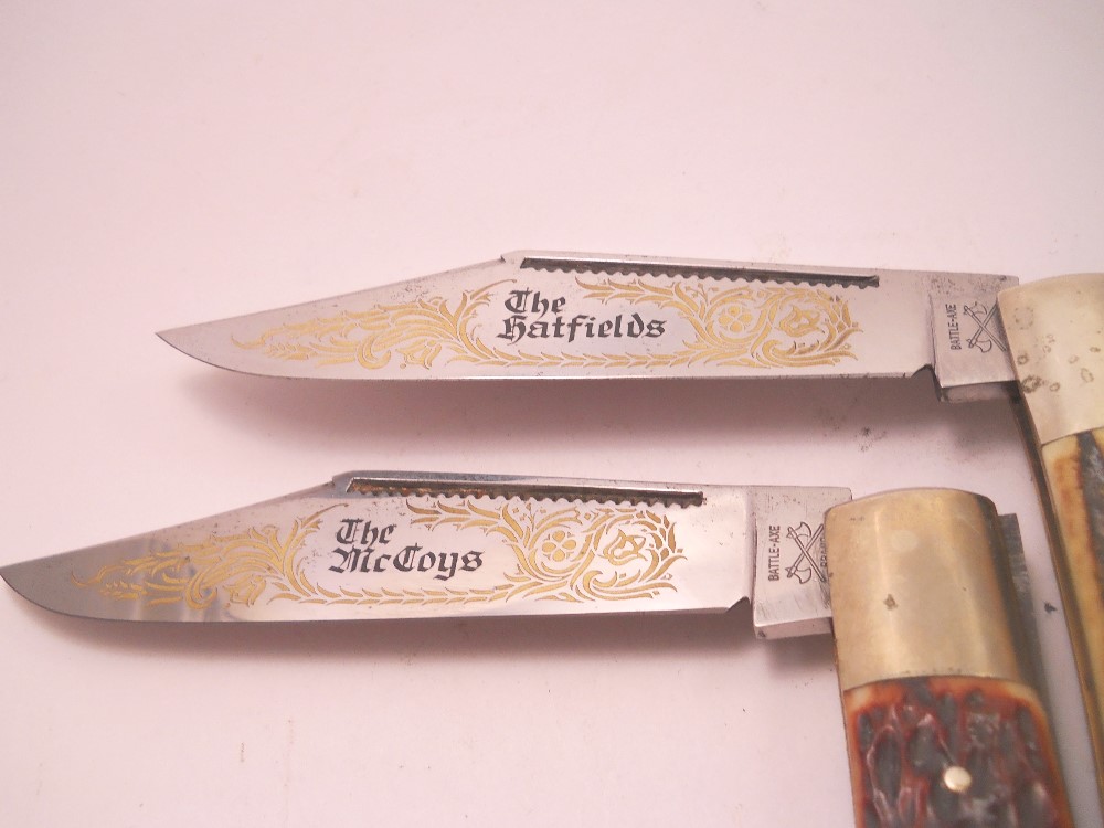 Battle Axe German Shouse & Hardin Hatfield & McCoy Knife Set 1980's
