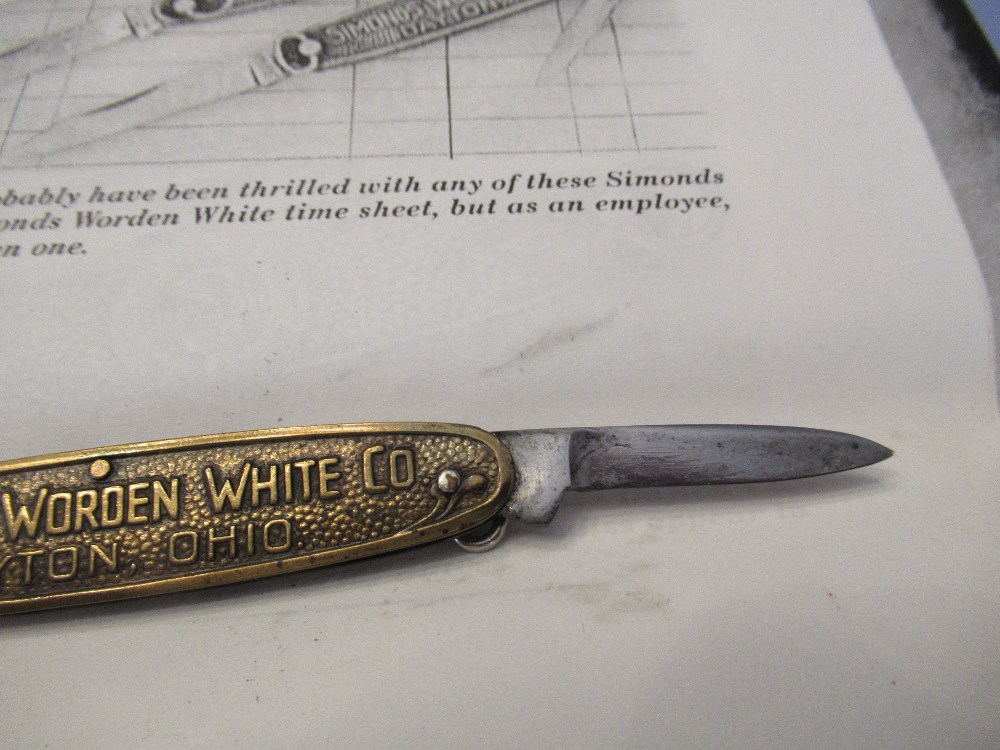 Simonds Worden White Ring Knife 1922 to 1928