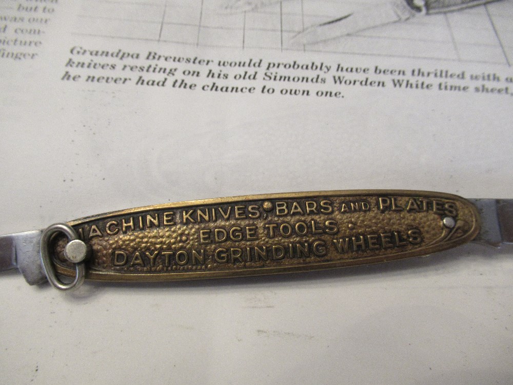 Simonds Worden White Ring Knife 1922 to 1928