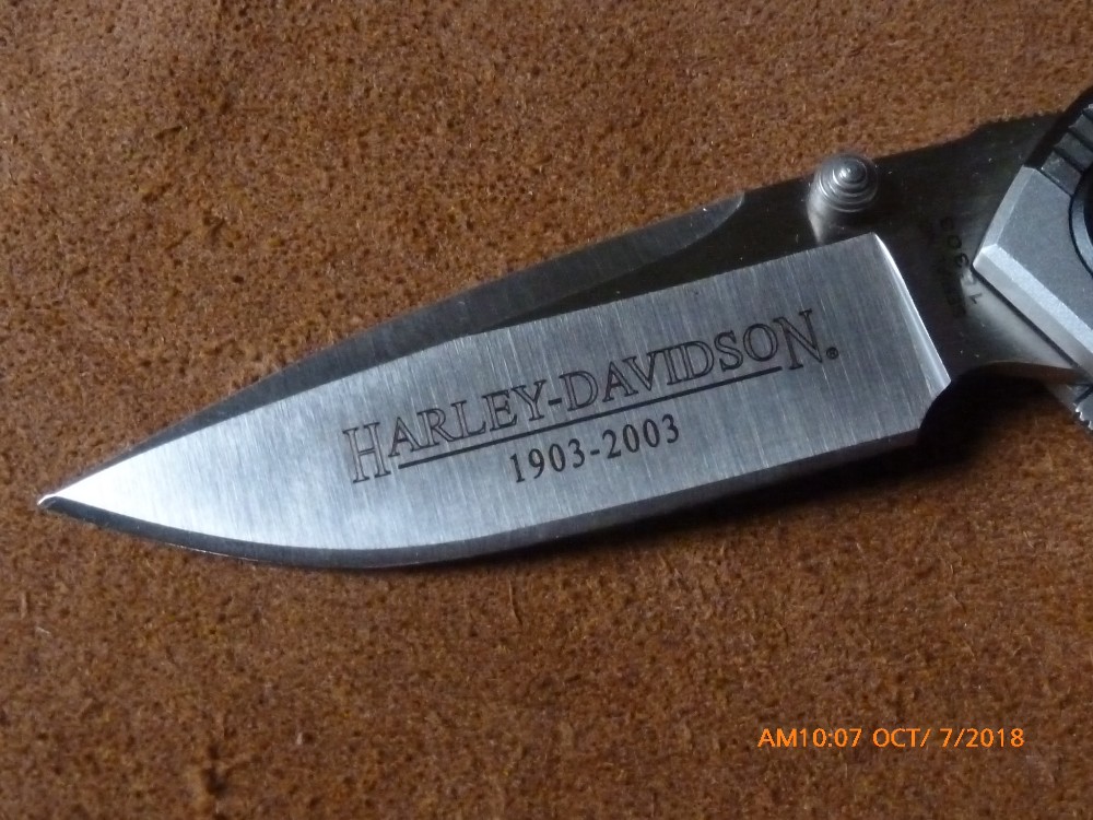 FRED CARTER HARLEY DAVIDSON anniversary CRYOEDGE folding knife