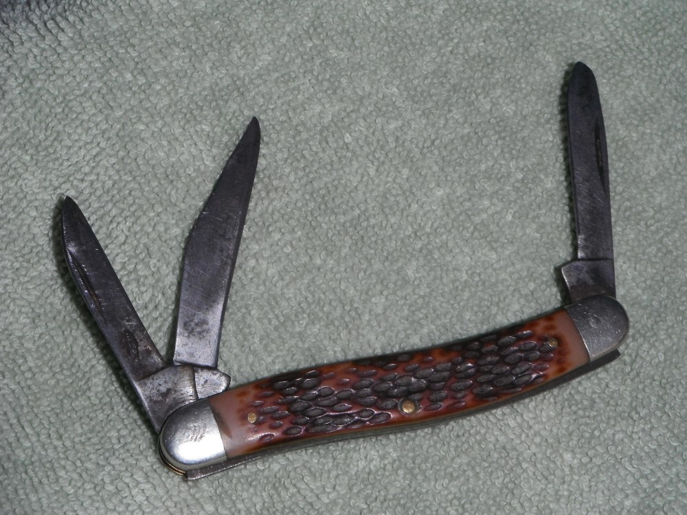 Vintage KaBar USA 3 blade stockman pocket knife, MADE IN USA!!!