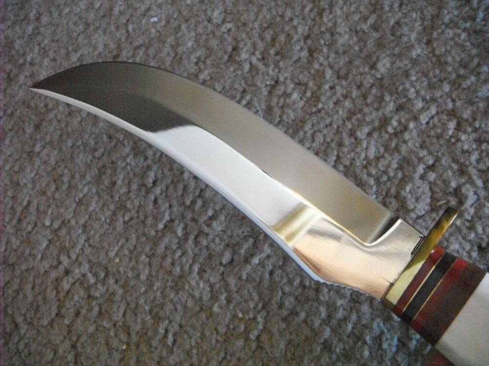ORIGINAL GERMAN LINDER BOWIE KNIFE WITH STAG HANDLE 440A STAINLESS