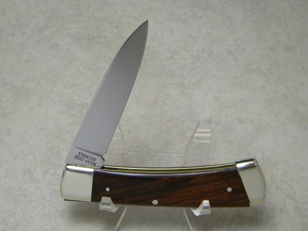 KaBar KALOK Stainless 2222 Japan Wood Bolster Lock Locking Blade