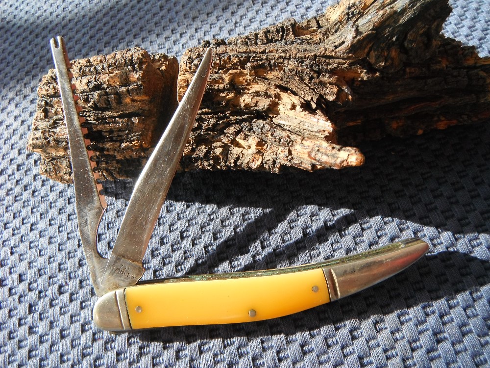 Vintage Western Boulder Colo. USA Fishing Knife 751 Stainless 2 Blades