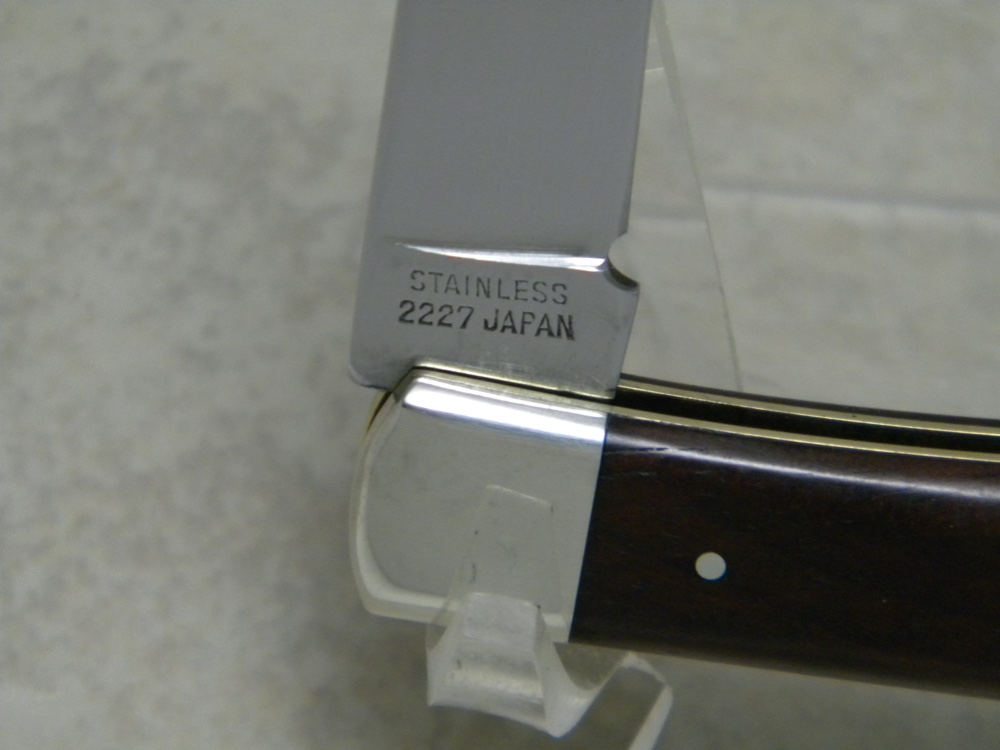 KaBar KALOK Stainless 2227 Japan Wood Bolster Lock Locking Blade